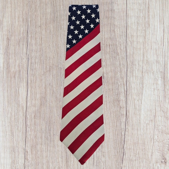 One America 100% Silk Neck Tie Made In U.S.A - Picture 1 of 4